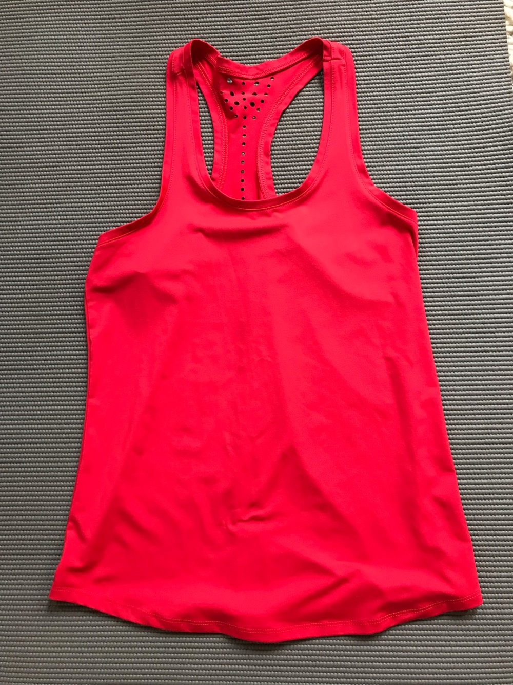 Fabletics Bright Red Racerback Performance Tank
